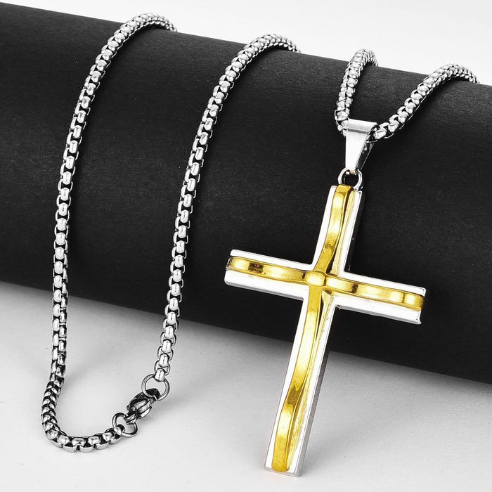 Wholesale Alloy Cross Pendant Men's Necklace JDC-NE-DanY004