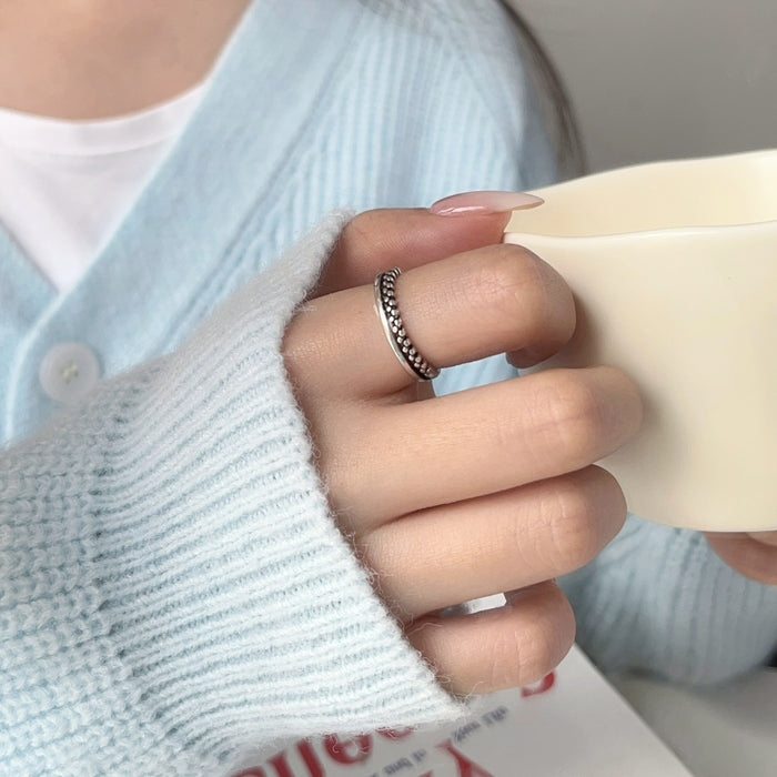 Wholesale High end ring, simple and versatile, personalized retro fashion, unique tooth pattern ring for women