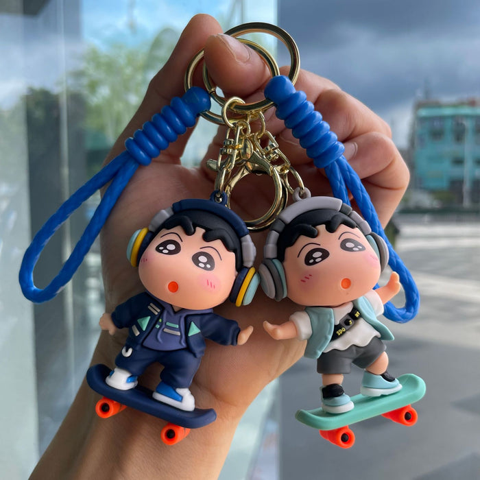 Wholesale 2pcs Cute Crayon Roller Skating Keychain