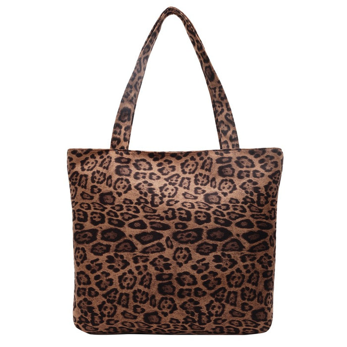 Wholesale Leopard print bag, large capacity versatile single shoulder commuting tote bag