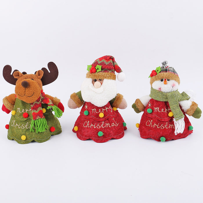 Wholesale Christmas Eve Cartoon Doll Candy Bag Zipper Apple Bag Letter Gift Bag Party Decoration