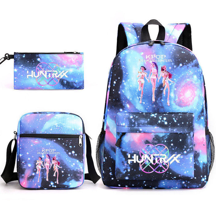 Wholesale Kpop backpack,  anime school bag , lightweight student backpack,  three-piece set