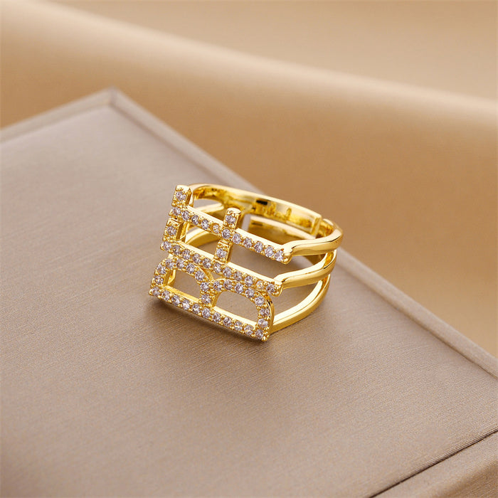 Wholesale Copper Pearl Zircon Open Ring JDC-RS-ChengY001