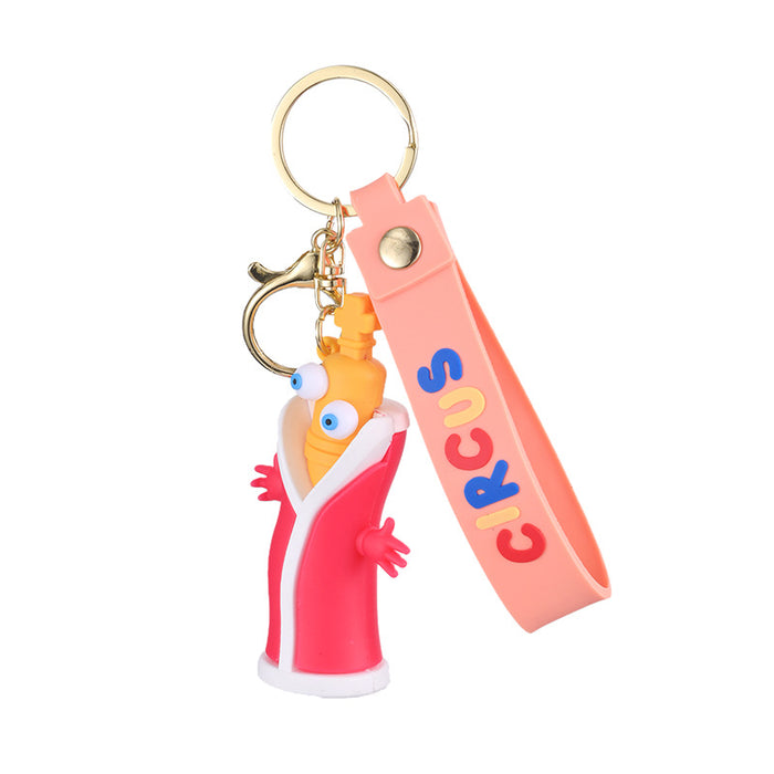 Wholesale cartoon doll silicone keychain JDC-KC-HongSheng012