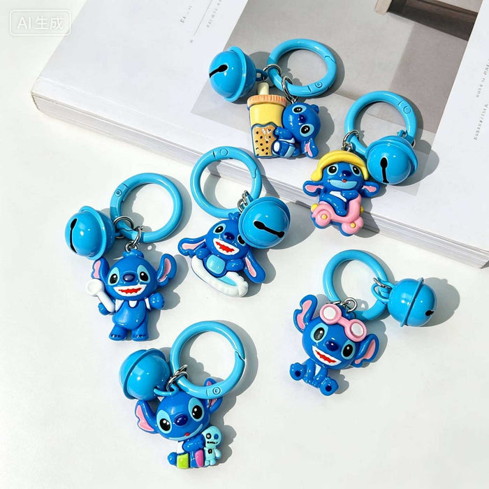 Wholesale Stylish Cartoon Resin Bell Keyring Car Key Accessory Boutique Gift For Best Friend
