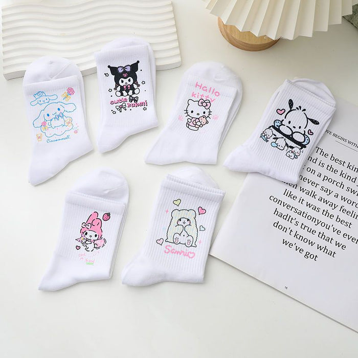Wholesale Cartoon white ankle socks
