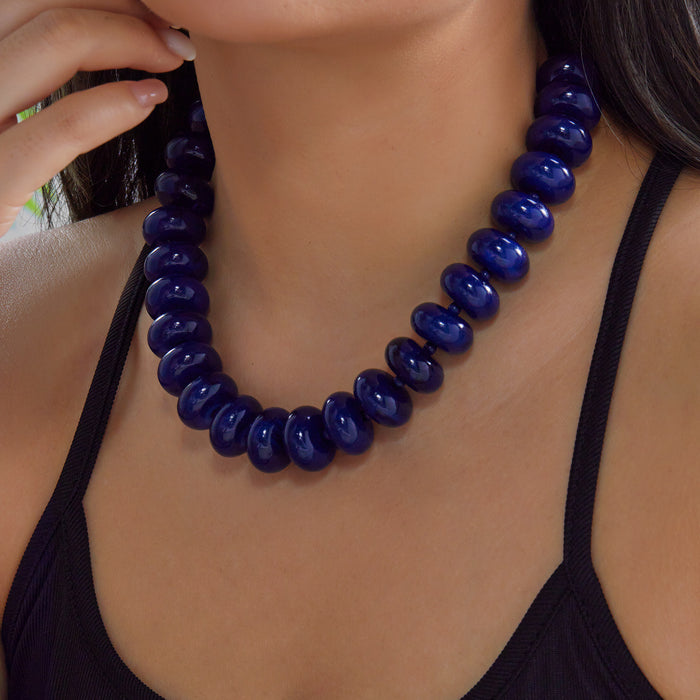 Wholesale Trendy Resin Bead Colorblock Necklace Fashion Jewelry Accessory