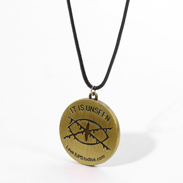 Wholesale Anime-themed triangular eye pendant necklace