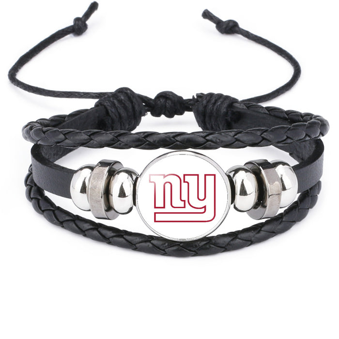 Wholesale Rugby Team Multi-layered Cowhide Bracelet JDC-BT-DM007