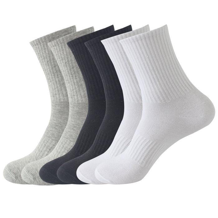 Wholesale Sports socks, outdoor running socks, mid length socks, solid color socks