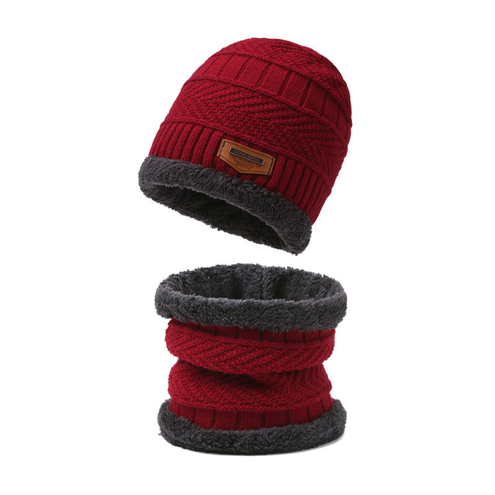 Wholesale Winter Hat  Warm Fleece-Lined Cotton Hat Set