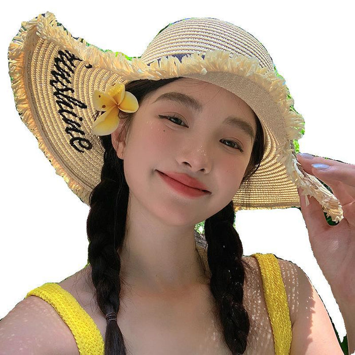 Wholesale Seaside Sun Hat Big Eaves Straw Hat Summer All-match Sunshade Sunscreen Travel