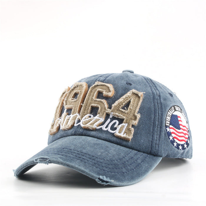 Wholesale Embroidered 1964 Washed Cotton Baseball Cap