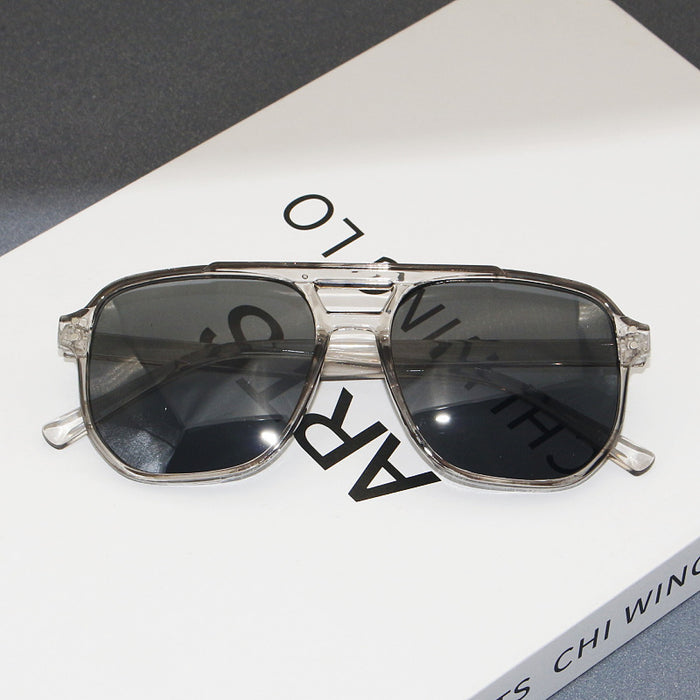 Wholesale Box sunglasses UV resistant retro double beam sunglasses