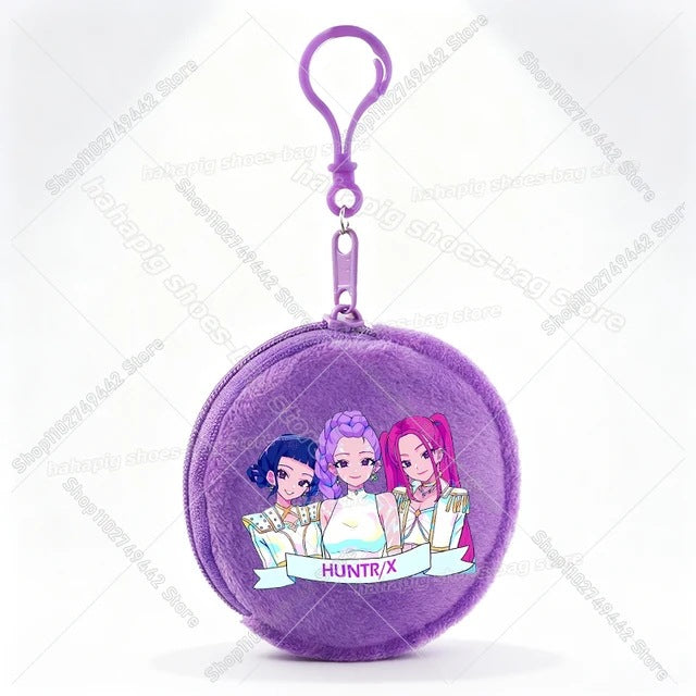 Wholesale Casual Kpop Style Cartoon Coin Purse For Girls Polyester Zipper Wallet Everyday Fashion Accessory Resale Gift