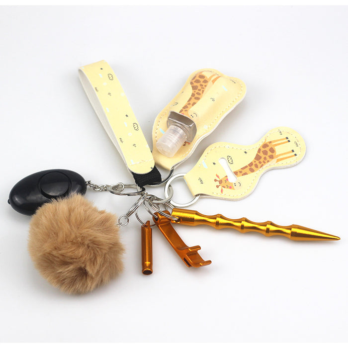 Wholesale Leather Hand Sanitizer Case 9-piece Keychain JDC-KC-TouMS052