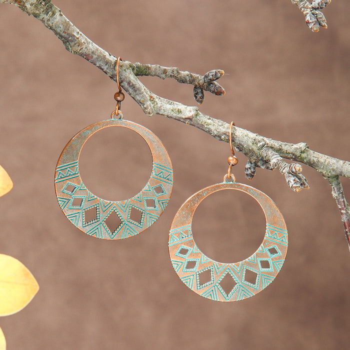 Wholesale Bohemian Geometric Tassel Earrings Set - Zinc Alloy Electroplated Boutique Resale Jewelry