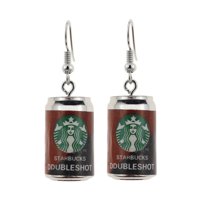 Wholesale Cartoon Beverage Bottle Resin Earrings JDC-ES-niqing024