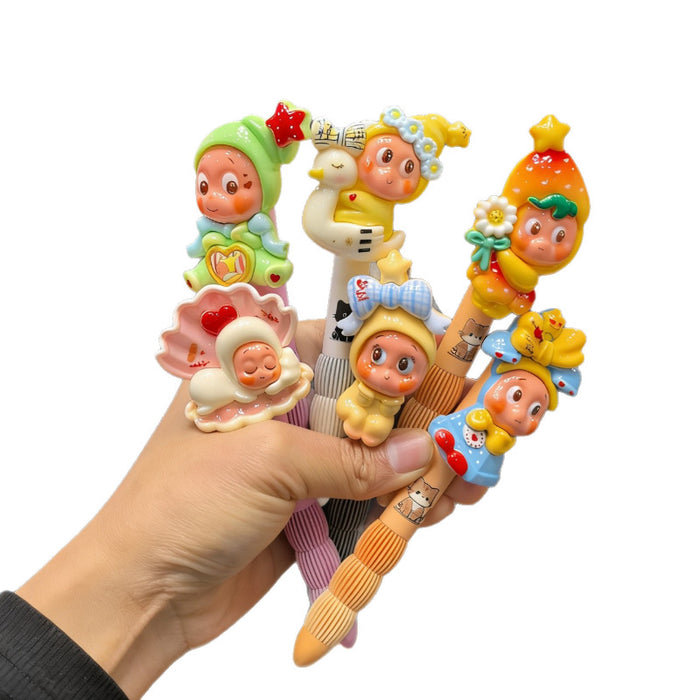 Wholesale Creative Monster Soft Grip Star Character Gel Pen 0. 5mm Cute Trendy Writing Tool