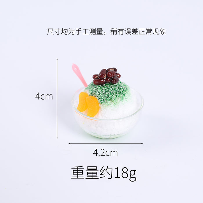 Wholesale Simulated Fruit Shaved Ice Food Pendant In PVC Trendy Bag Charm And Car Key Accessory For Summer MOQ≥5