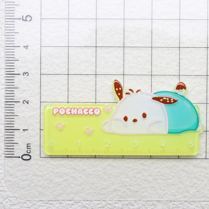 Wholesale 5PCS Cartoon Small Ruler Acrylic Diy Decorative Patch Accessories JDC-FK-YaoL016