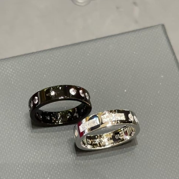 Wholesale Ring Black Morse Code Ring Pair Ring