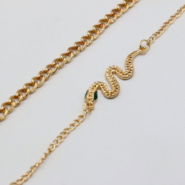 Wholesale Fashionable, minimalist, personalized pendant chain bracelet set