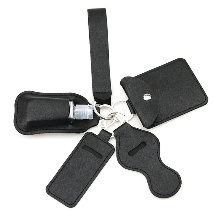 Wholesale  Hand Sanitizer Bottle Leather Case Keychain JDC-KC-TouMS045