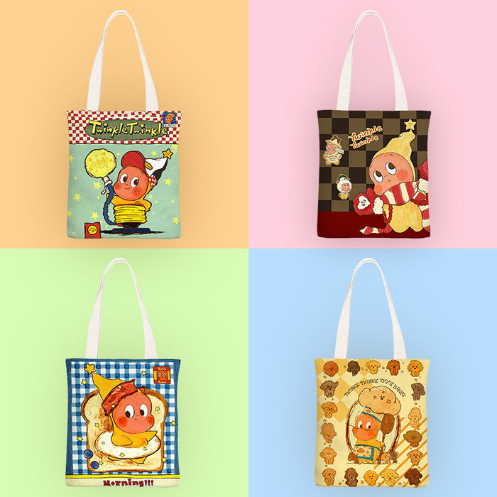 Wholesale Cartoon print canvas shoulder bags