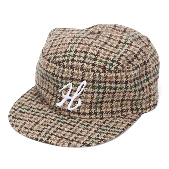 Wholesale Retro Houndstooth Leopard Print Embroidered Baseball Cap