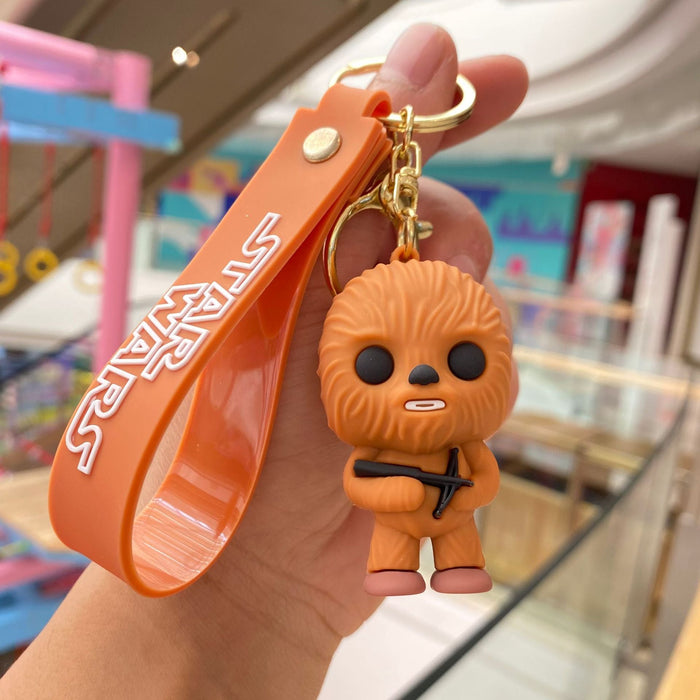 Wholesale Cartoon Doll Silicone Keychains School Bag Pendant JDC-KC-JCai083