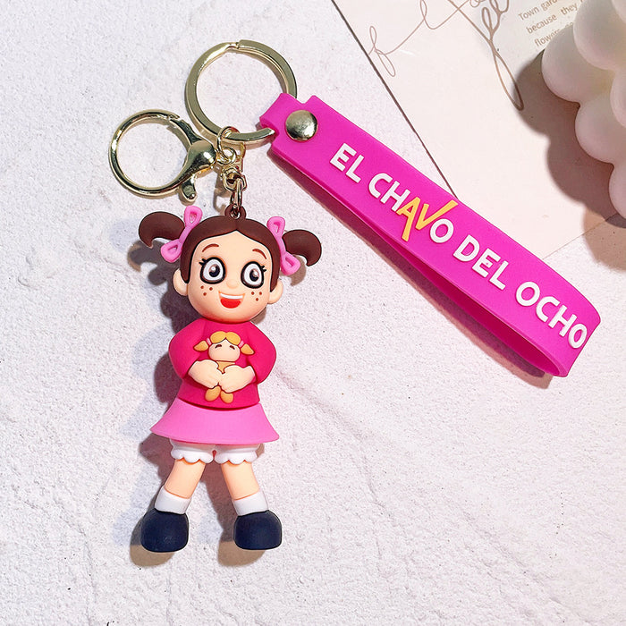 Wholesale PVC Cartoon Doll Keychain JDC-KC-Qiwei020