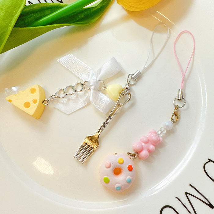 Wholesale Beaded Mobile Phone Chain Goo Card Pendant Cute Niche Ins Hanging Simple