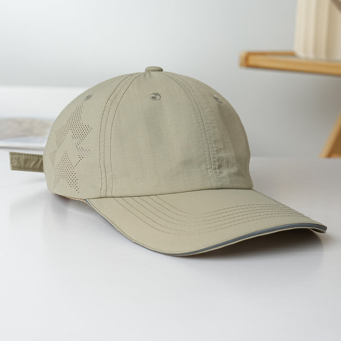 Wholesale Quick drying waterproof baseball cap, casual duckbill cap, perforated breathable reflective cap