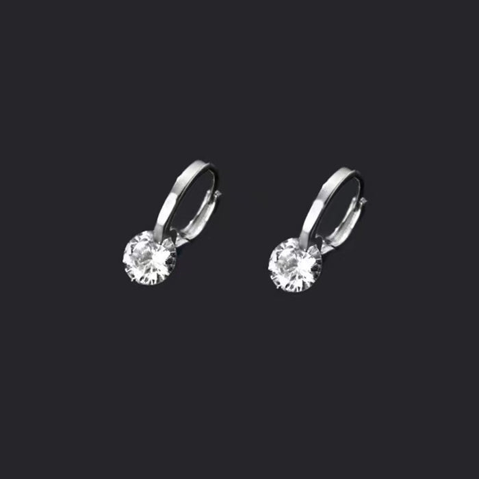 Wholesale Super Flash Copper Zircon Ear Buckle, New Simple Earrings, High Grade Earrings, Light Luxury Style