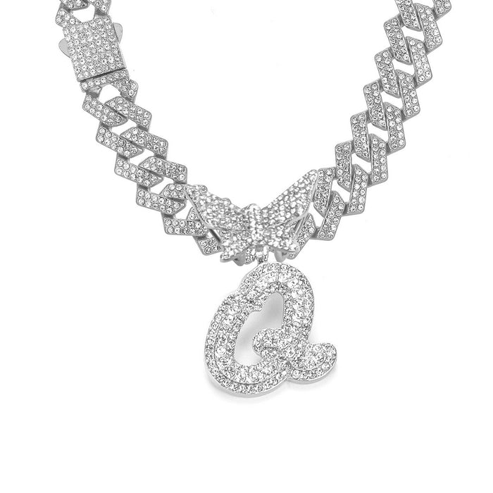 Wholesale Alloy rhinestone pendant necklace