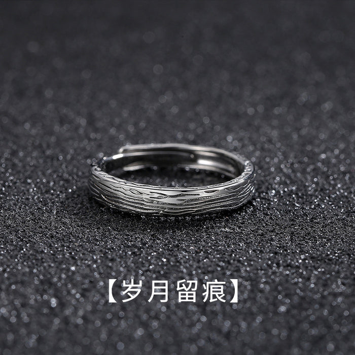 Wholesale Vintage Distressed Copper Men S Adjustable Stacking Rings Pixiu Möbius Design Everyday Fashion Accessory