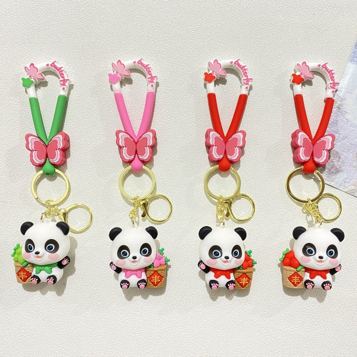 Wholesale PVC Cartoon Doll Panda Keychain JDC-KC-WuYi225