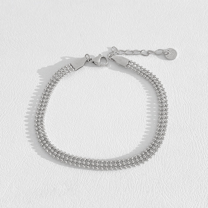 Wholesale Stainless Steel PVD Electroplated Gold Bead Chain Stacking Bracelet Women S Chic Gift