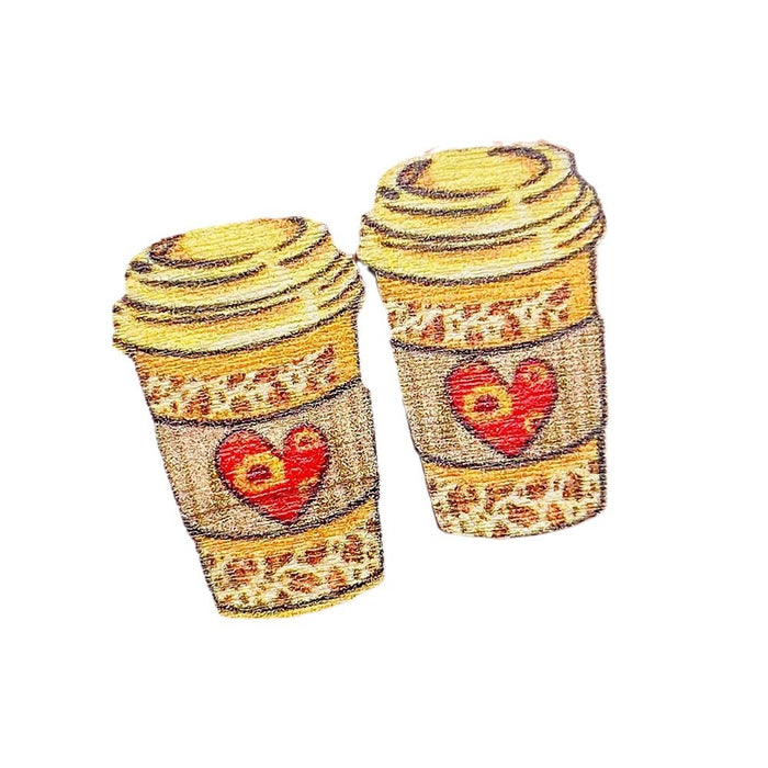 Wholesale Autumn Thanksgiving Earrings Maple Leaf Pumpkin Dwarf Wooden Earrings