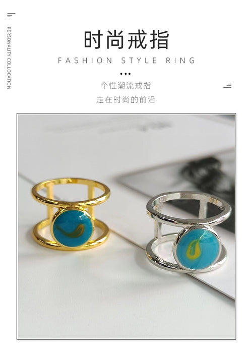 Wholesale Turquoise Alloy Ring JDC-RS-Yud018