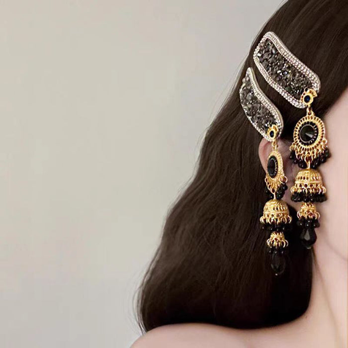 Wholesale Pink diamond tassel hair clip, exquisite bangs clip, hair accessory