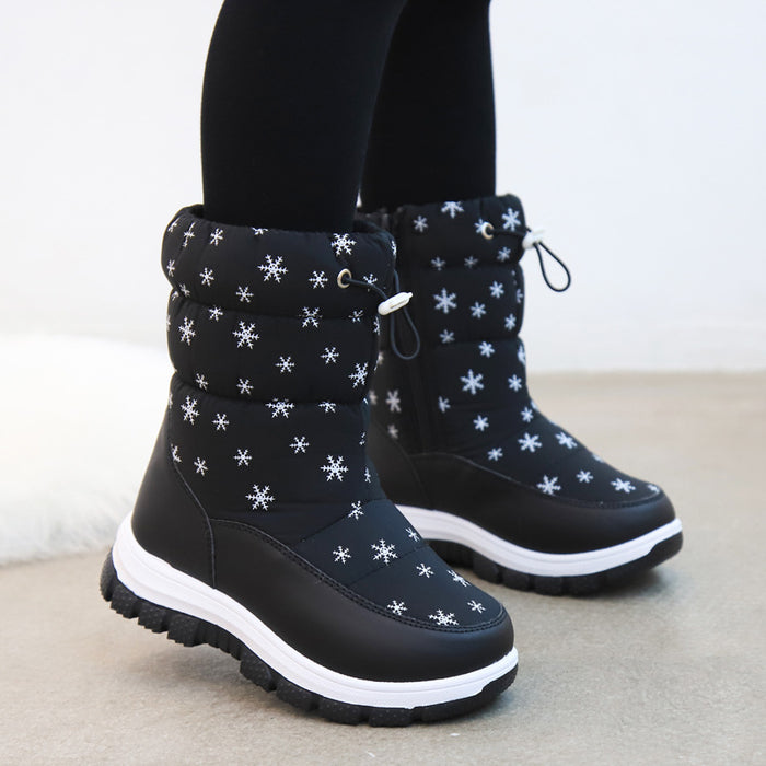 Wholesale A Pair/ Children's Snow Boots High Cut Cute and Fashionable Cotton Shoes Casual and Warm Boots JDC-KS-SB003