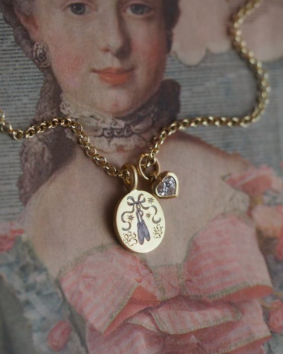 Wholesale Painted pattern pendant stainless steel necklace