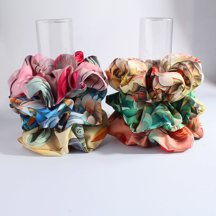 Wholesale Hair Accessories Batch Hair Rings Printed Holiday Style Hair Rings