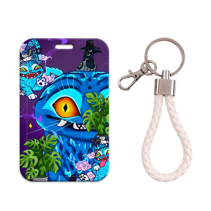 Wholesale 5 pcs KPOP Women' s Lanyard Hard Case Multi-functional Protective Card Holder Keychain