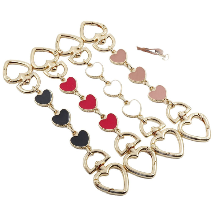 Wholesale Heart-shaped chain accessory bag strap Keychains