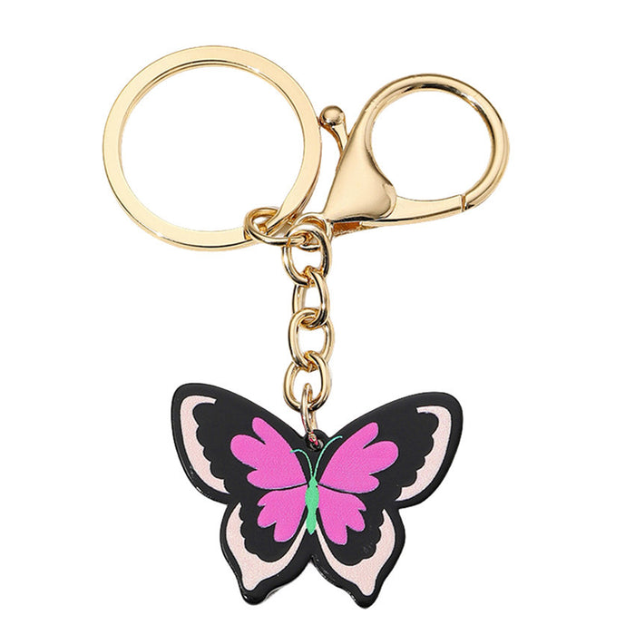 Wholesale Acrylic Colorful Butterfly Keychain JDC-KC-RongR007