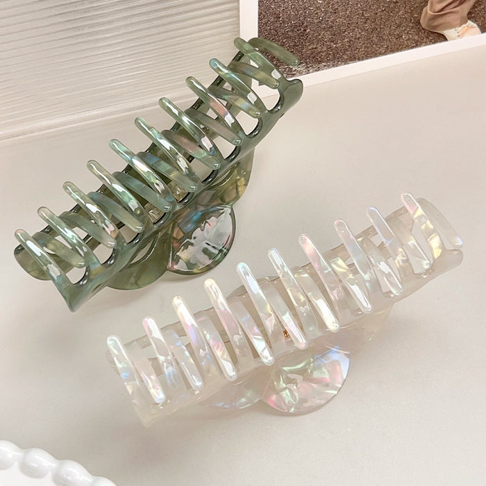 Wholesale Cloud Pattern Hollow Hair Clip Colorful Green PVC Fashion Accessory