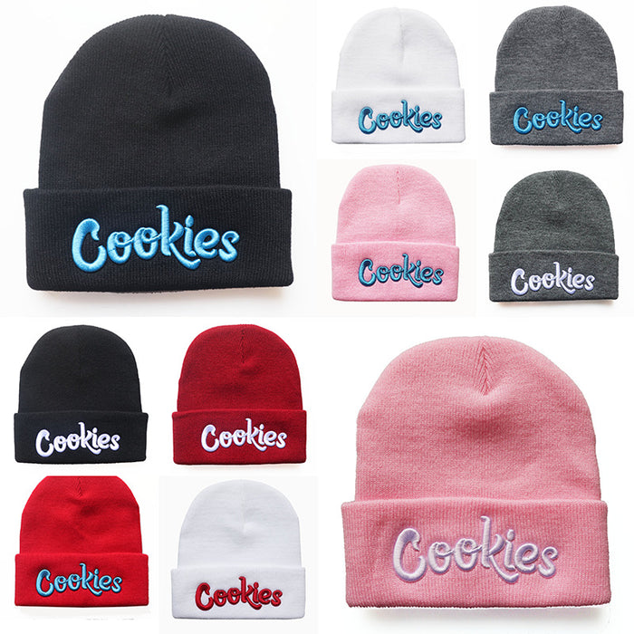 Wholesale Cookies Letters 3D Embroidered Knitted Wool Hat JDC-FH-HongHong013